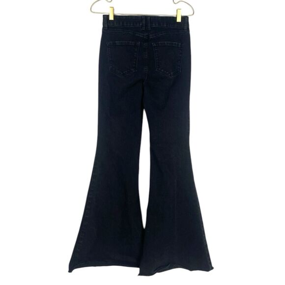 Rewash Jeans Womens Size 7 Stretch Low Rise Flared Raw Hem 531 - Picture 1 of 9